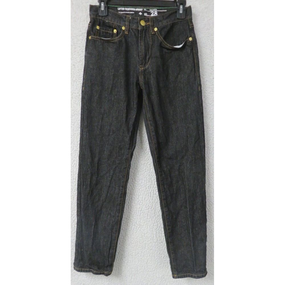 Mens Lifted Research‎ Group LRG Jeans Size 28x28 Gray Denim Cotton True Taper